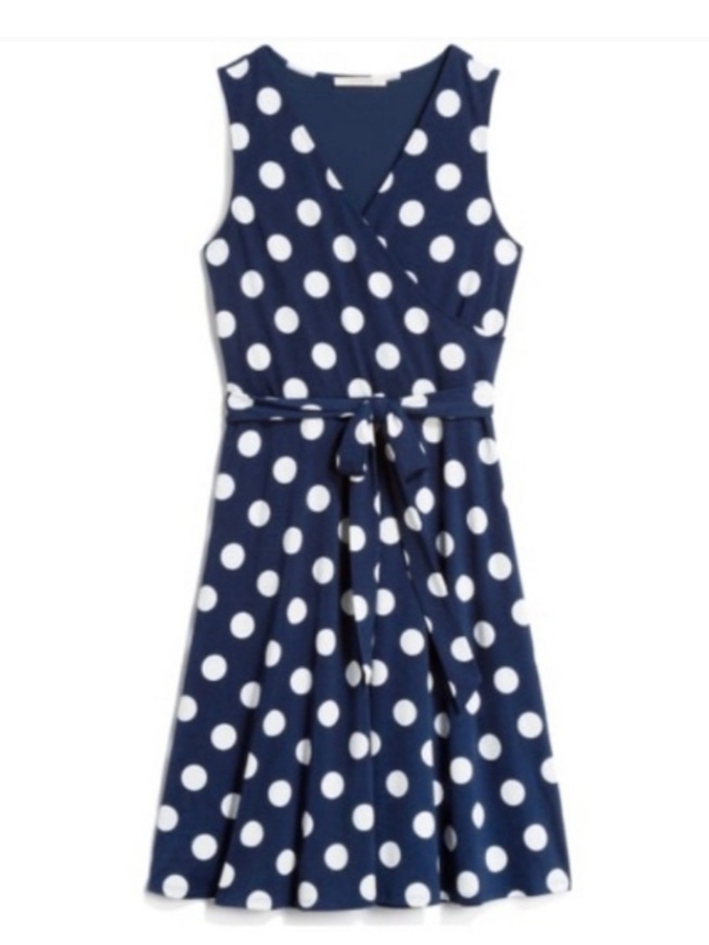 Mix by 41 Hawthorn Kassidy Blue and White Polka Dot Faux Wrap Dress Size XXL